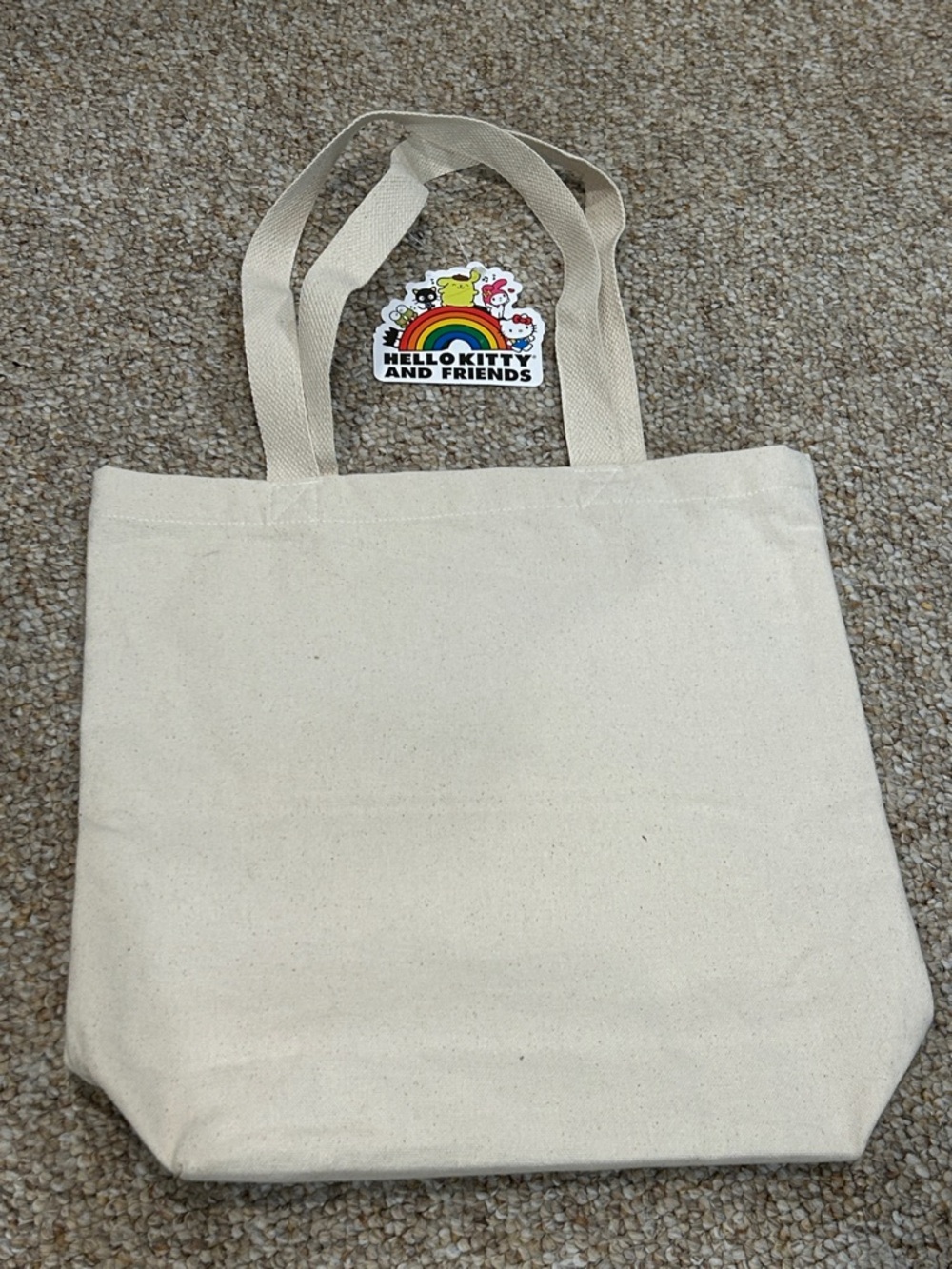 NWT Hello Kitty & Friends "Good Vibes" Canvas Tote Cinnamoroll Beach Bag Sanrio - Picture 7 of 8